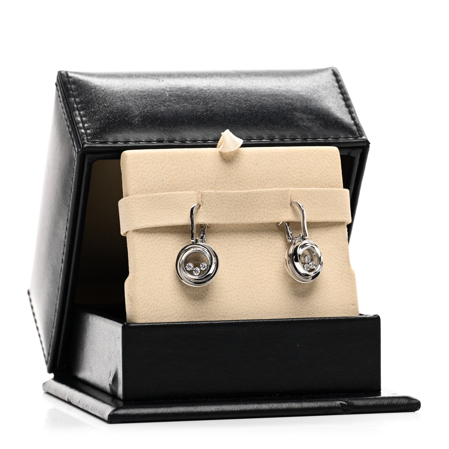 Chopard 18K White Gold Happy Emotions Drop Earrings 5 of 5