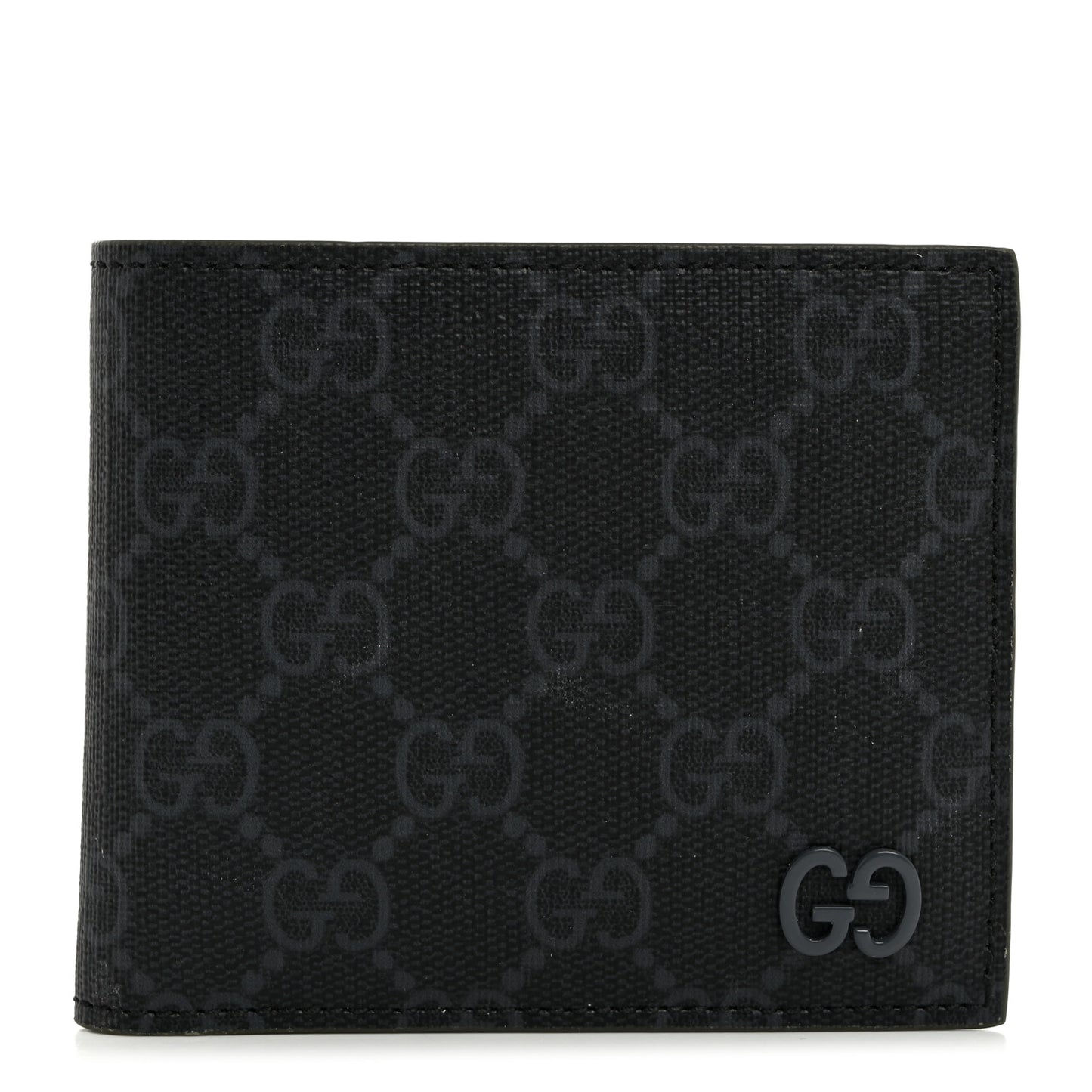 GG Supreme Monogram Bi-Fold Wallet Black