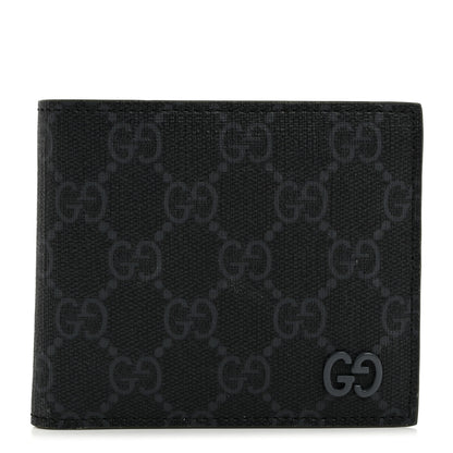 Gucci GG Supreme Monogram Bi-Fold Wallet Black 1 of 7