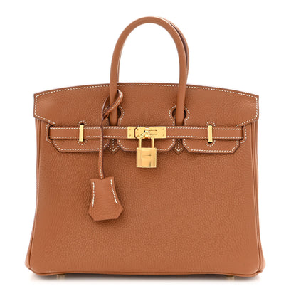 Hermes Togo Birkin 25 Gold 1 of 11