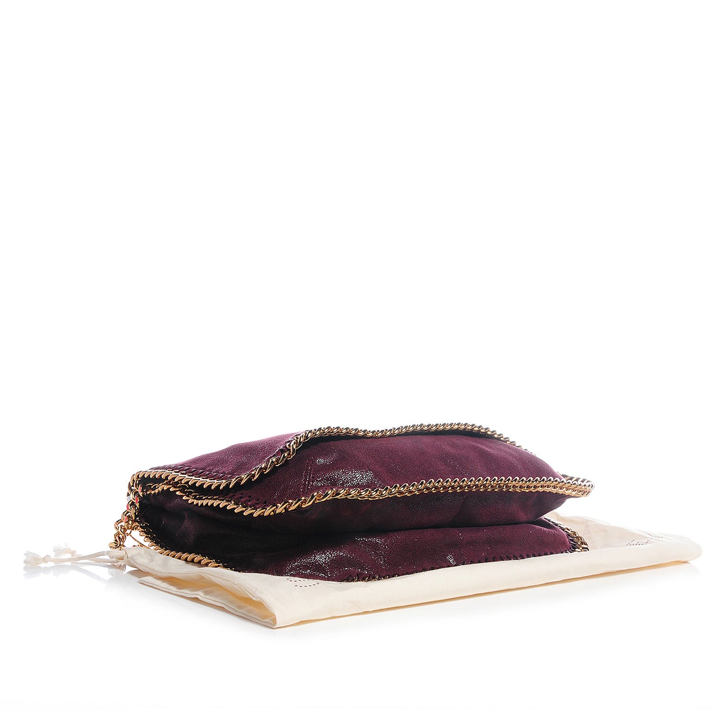 Faux Leather Shaggy Deer Falabella Messenger Plum