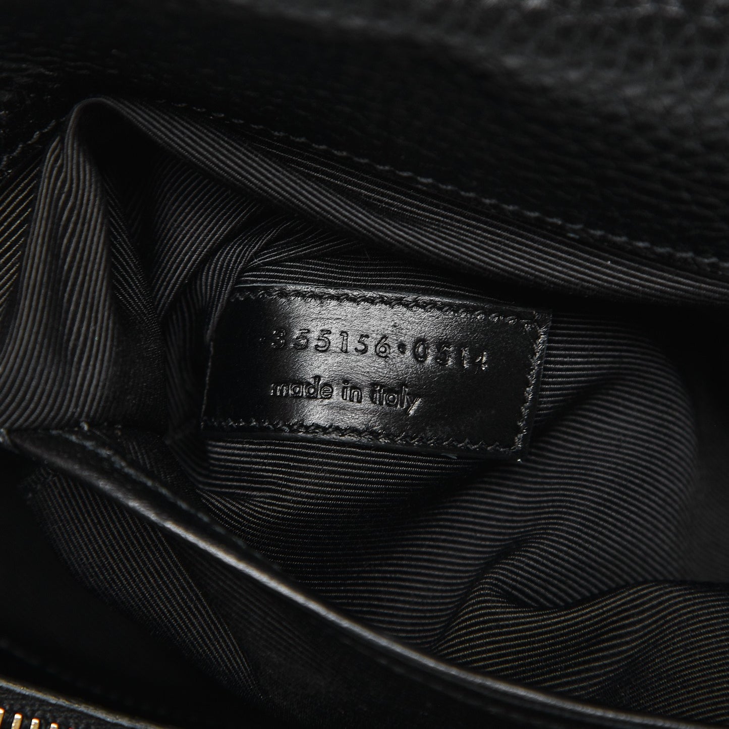 Grained Calfskin Medium Moujik Top Handle Bag Black