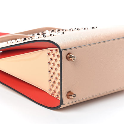 Christian Louboutin Calfskin Patent Studded Small Paloma Naturel Rose Gold 9 of 11