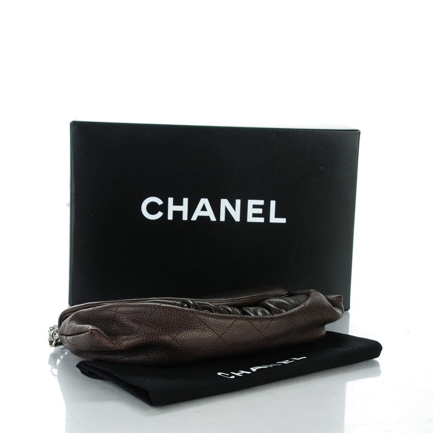Caviar Half Moon Wallet On Chain WOC Dark Brown