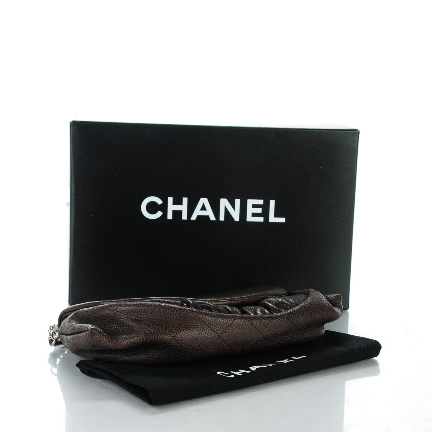 Chanel Caviar Half Moon Wallet On Chain WOC Dark Brown 4 of 8