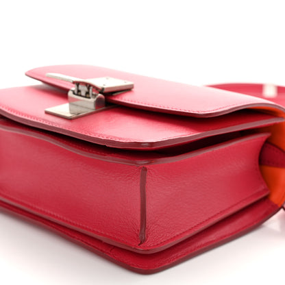 Celine Goatskin Small Classic Box Flap Bag Dark Pink 10 of 10