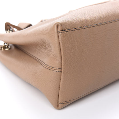 Gucci Pebbled Calfskin Medium Soho Chain Shoulder Bag Rose Beige 6 of 11