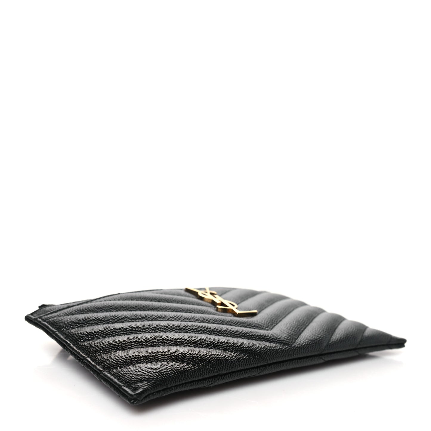 Grain De Poudre Chevron Monogram Bill Pouch Black