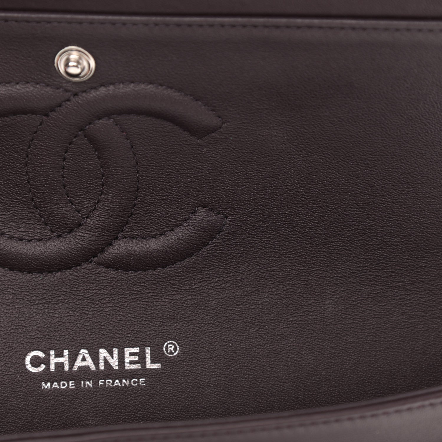 Chanel Lambskin Quilted Medium Double Flap Purple 9 of 10