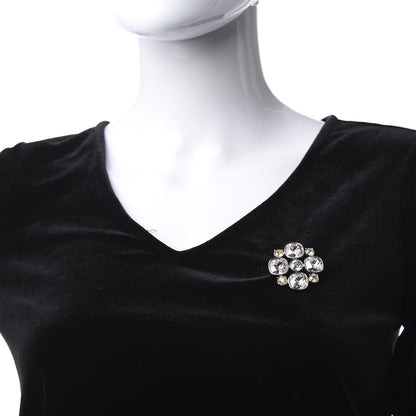 Chanel Crystal CC Brooch Silver 2 of 4