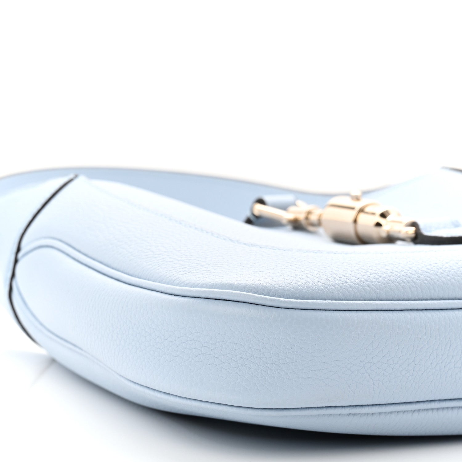 Gucci Grained Calfskin Web Medium Jackie 1961 Hobo Light Blue 9 of 10
