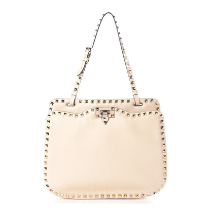 Valentino Garavani Vitello Rockstud Shoulder Satchel Ivory 1 of 10