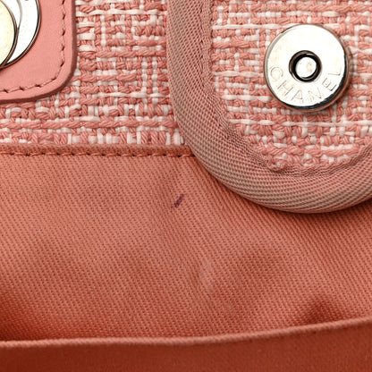 Chanel Lurex Boucle Small Deauville Tote Pink 10 of 12