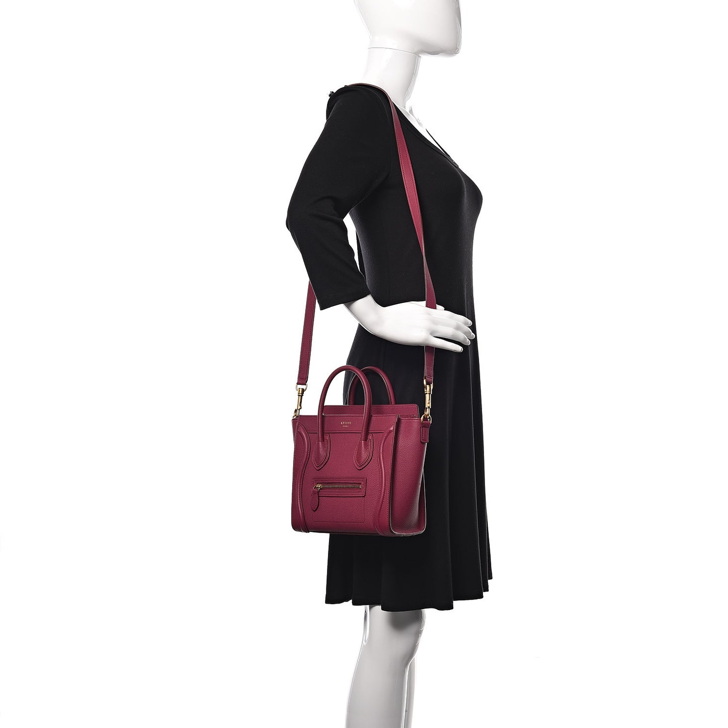 Baby Grained Calfskin Nano Luggage Plum