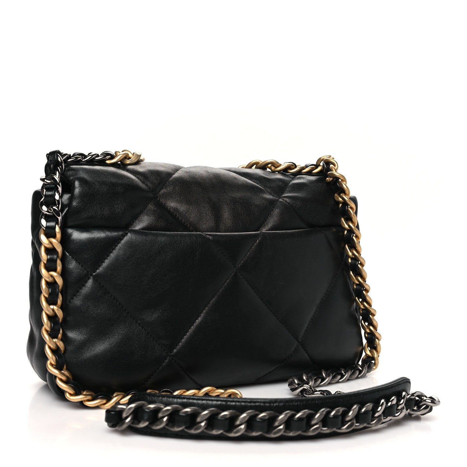 Chanel Goatskin Quilted Medium Chanel 19 Flap Black 3 of 10