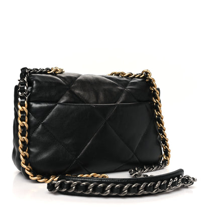 Chanel Goatskin Quilted Medium Chanel 19 Flap Black 3 of 10