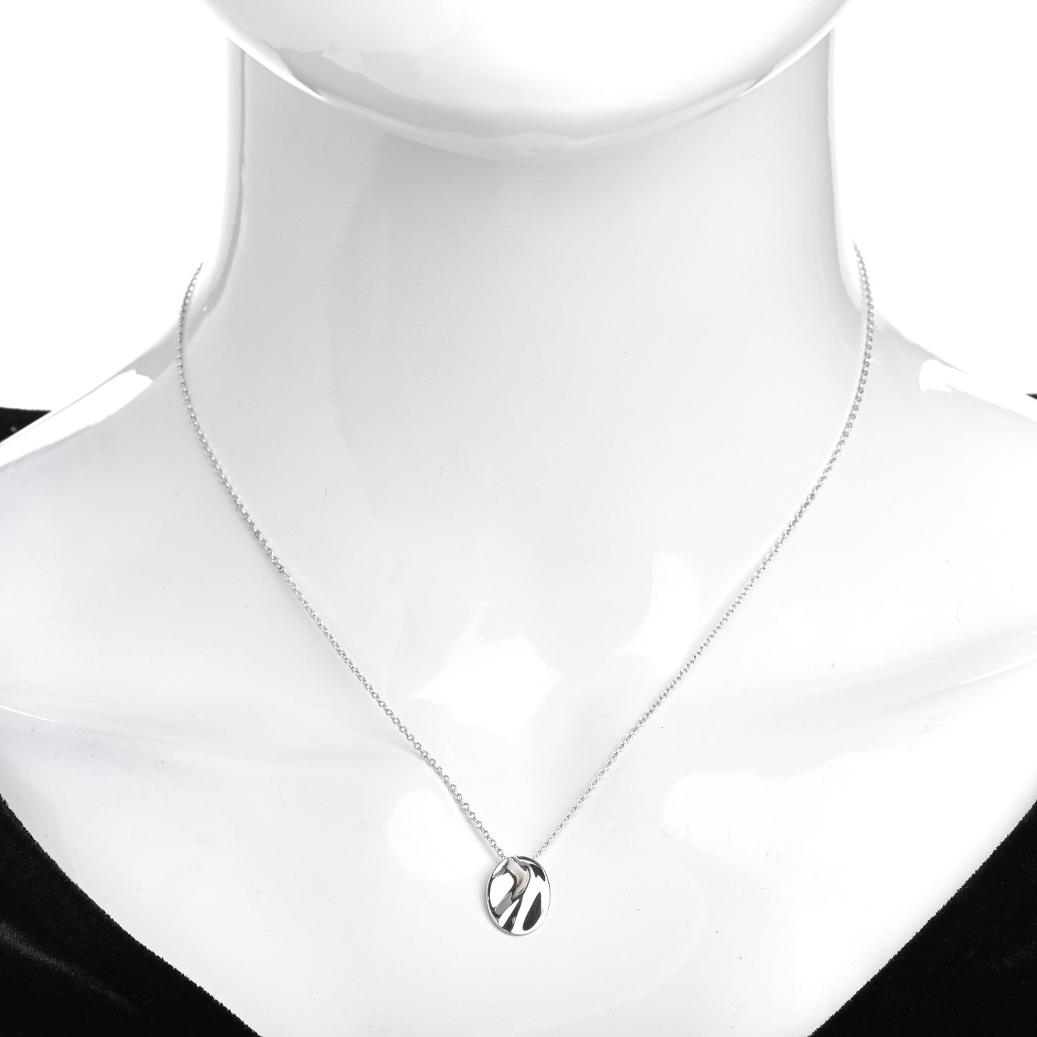 Tiffany Sterling Silver Elsa Peretti Zodiac Aquarius Pendant Necklace 2 of 4