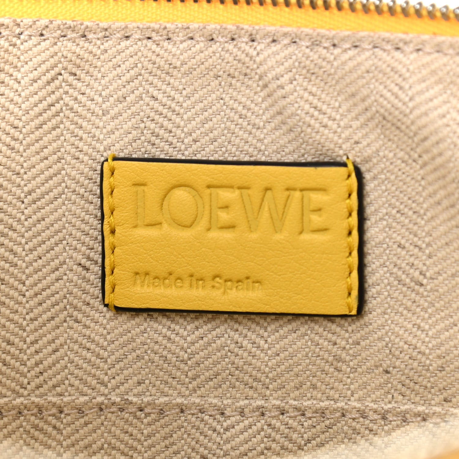 Loewe Calfskin Medium Puzzle Flat Pouch Yellow 6 of 7
