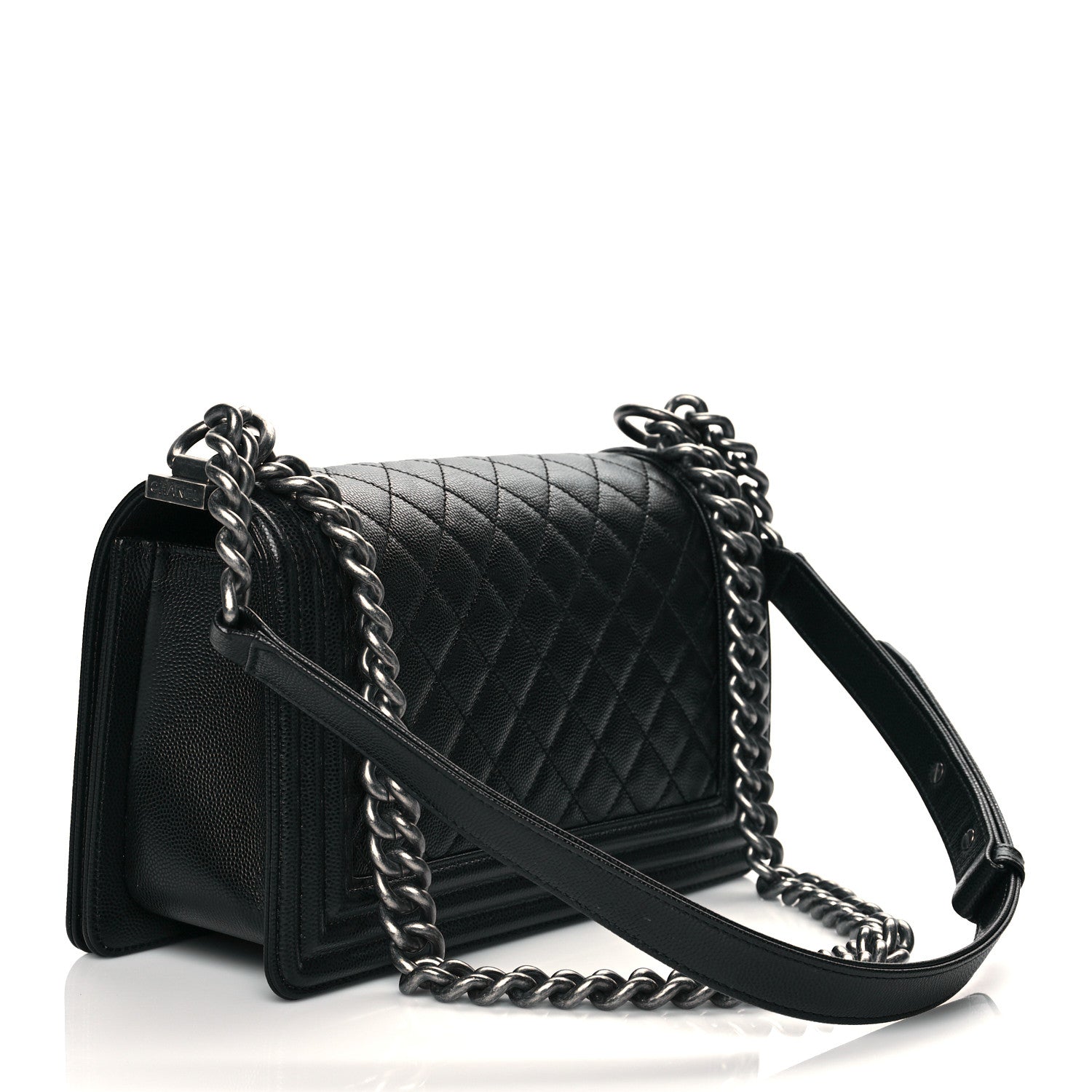 Chanel Caviar Quilted Medium Boy Flap Black 2 of 10