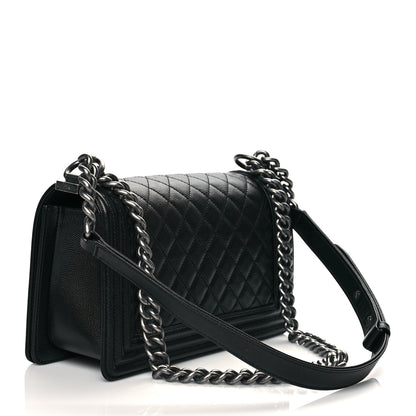 Chanel Caviar Quilted Medium Boy Flap Black 2 of 10