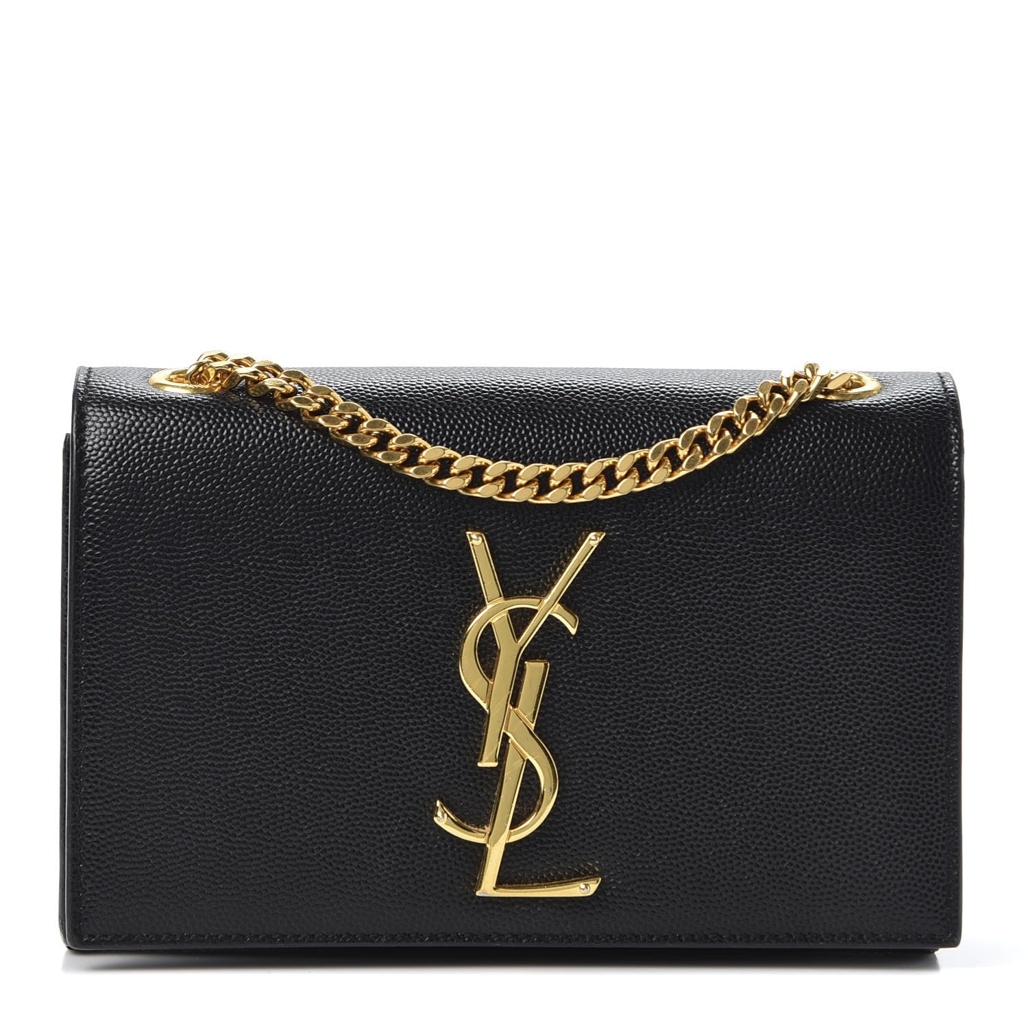 Saint Laurent Grain De Poudre Small Monogram Kate Satchel Black 1 of 9