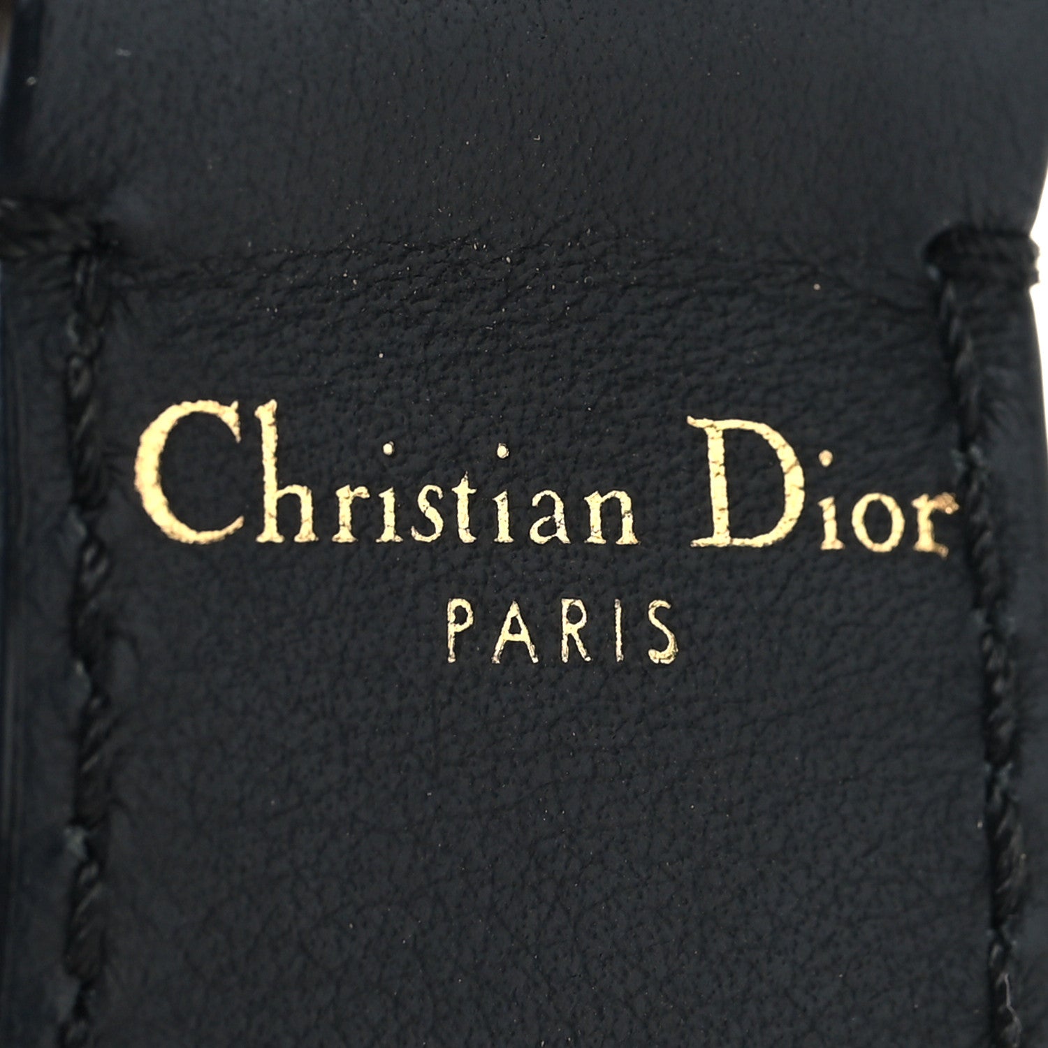 Christian Dior Canvas Embroidered Adjustable Shoulder Strap Black