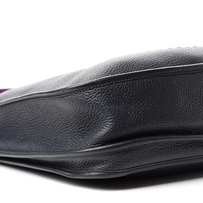 Hermes Taurillon Clemence Amazone Evelyne III GM Bleu Obscur Ultraviolet 6 of 10