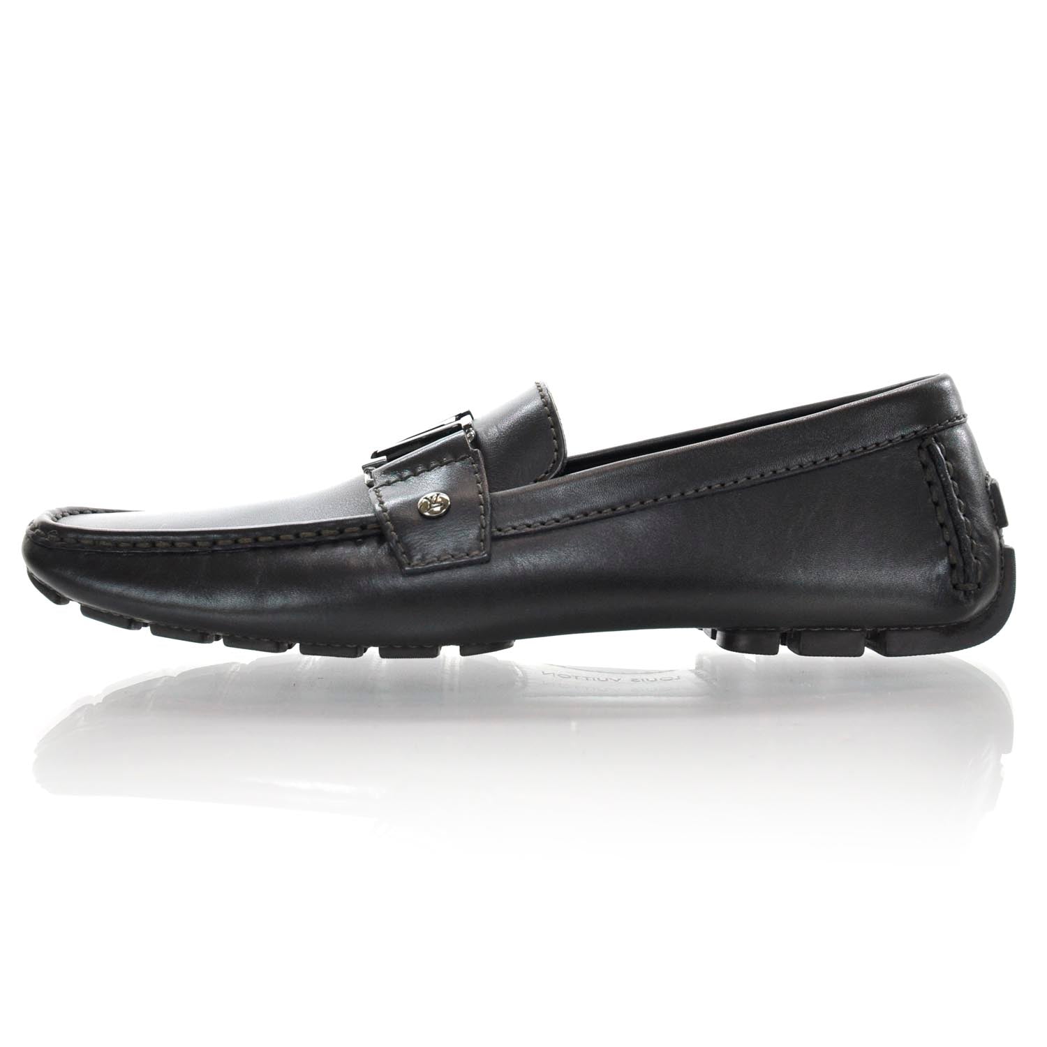 Louis Vuitton Suede Monte Carlo Loafers 8.5 Black 2 of 7
