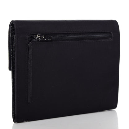 Prada Nylon Tri-Fold Compact Wallet Black 3 of 8