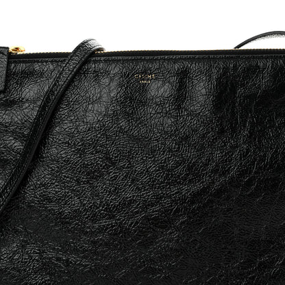 Celine Shiny Goatskin Large Trio Crossbody Bag Black 9 of 13