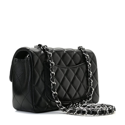 Chanel Lambskin Quilted Mini Rectangular Flap Black 7 of 10