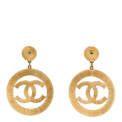 Chanel CC Drop Clip On Earrings Gold 1 of 4