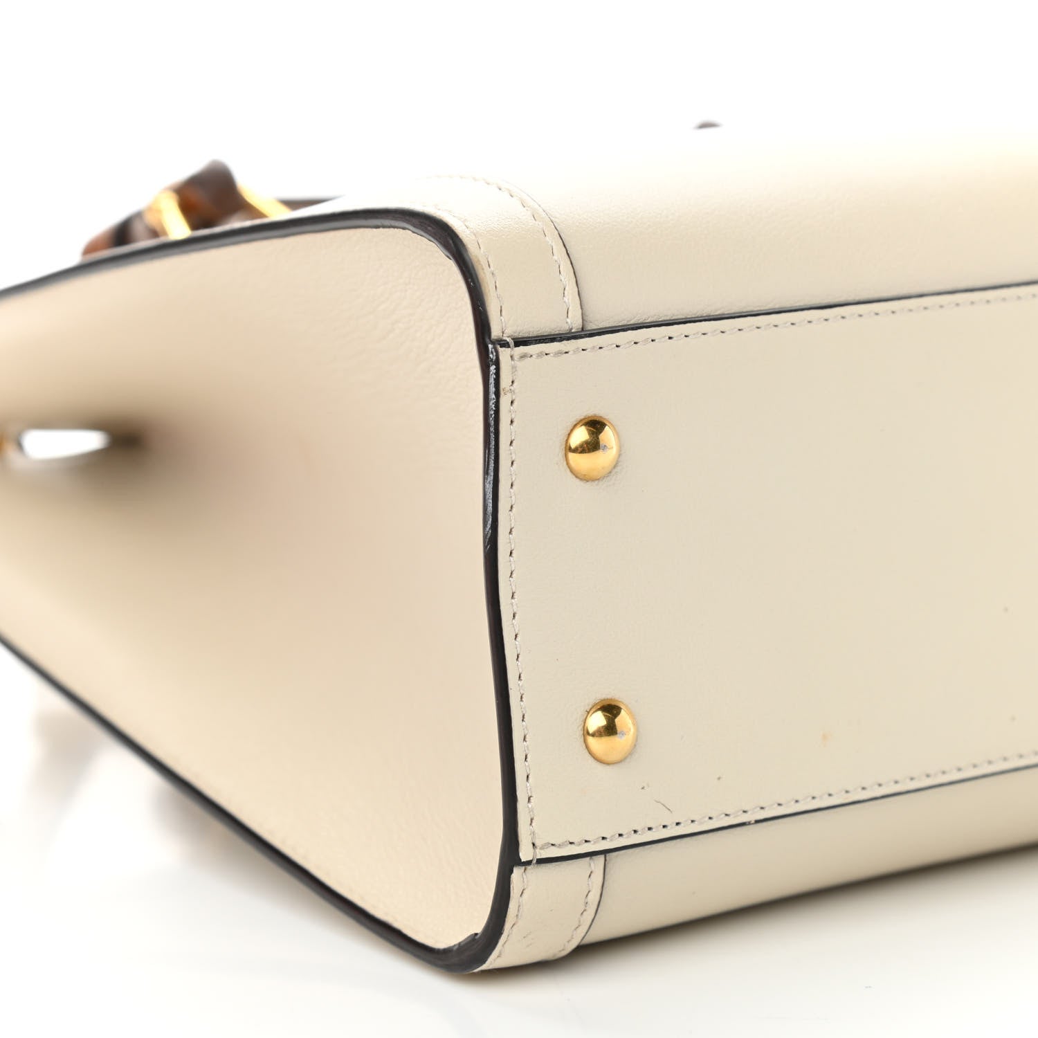Gucci Wonka Grain Calfskin Small Diana Tote Bag Mystic White Cuir 11 of 13