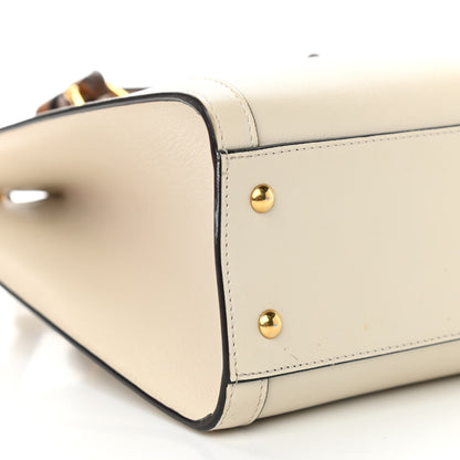 Gucci Wonka Grain Calfskin Small Diana Tote Bag Mystic White Cuir 11 of 13