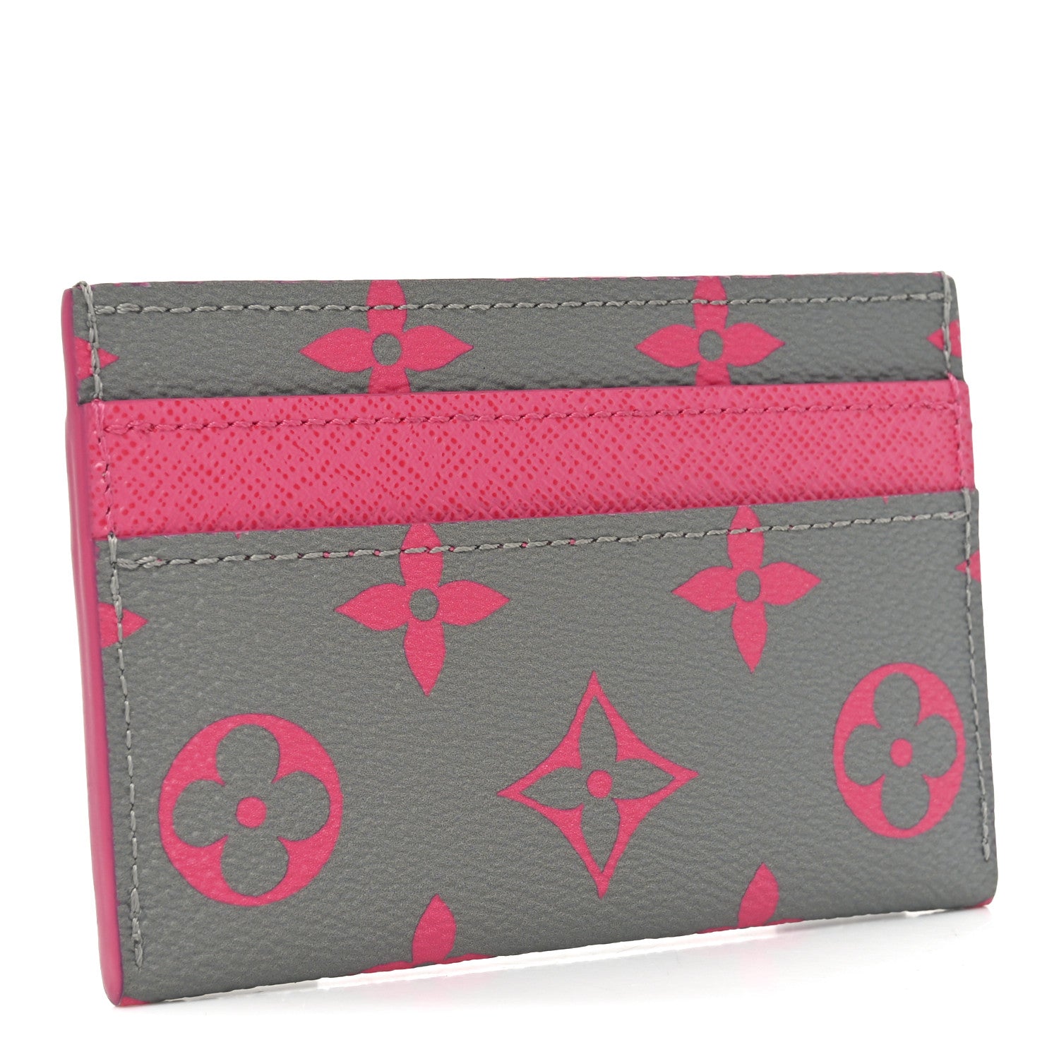 Louis Vuitton Monogram Glow Double Card Holder Gray Pink 3 of 6