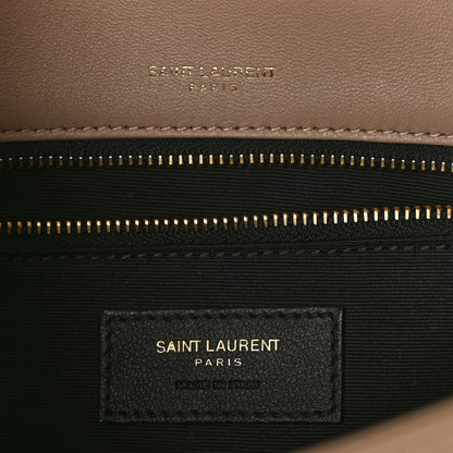 Saint Laurent Lambskin Matelasse Monogram Medium Niki Chain Satchel Dark Beige 6 of 8