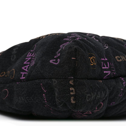 Chanel Denim Quilted Denim Mood Maxi Shopping Bag Black Multicolor 16 of 19