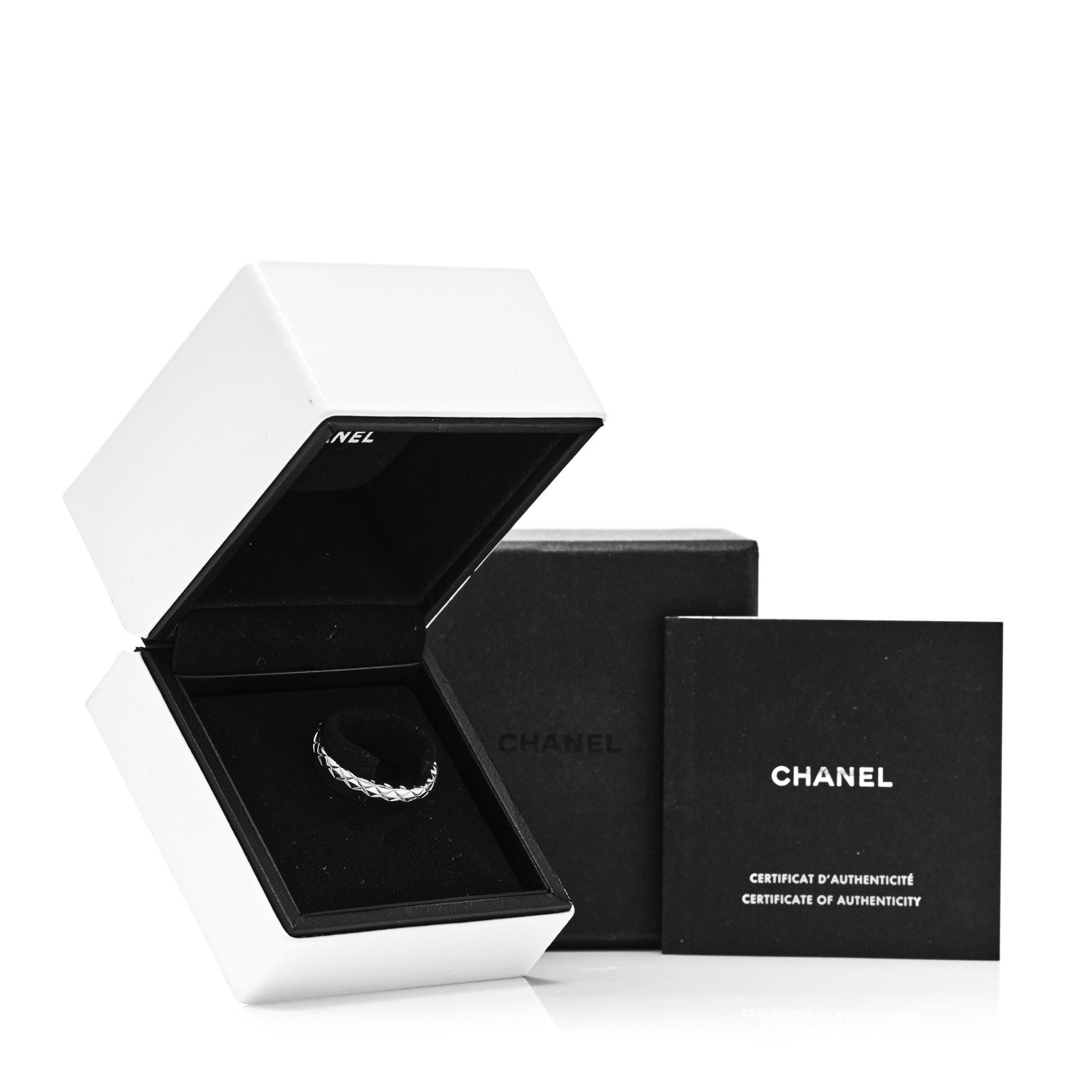 Chanel Platinum Mini Coco Crush Ring 59 8.75 5 of 5