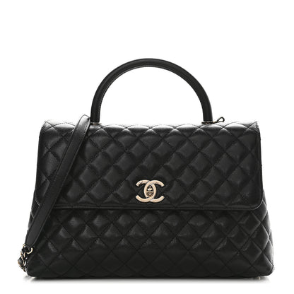 Chanel Caviar Quilted Medium Coco Handle Flap Black 1 of 8
