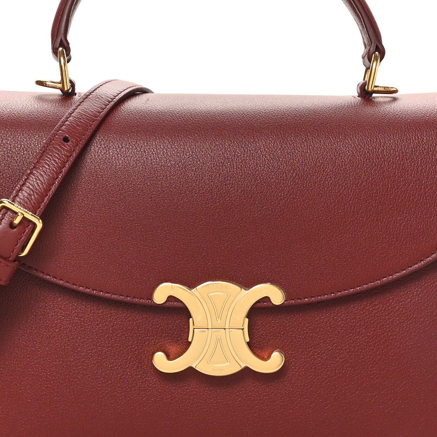 Celine Supple Grained Calfskin Medium Nino Light Burgundy 7 of 10
