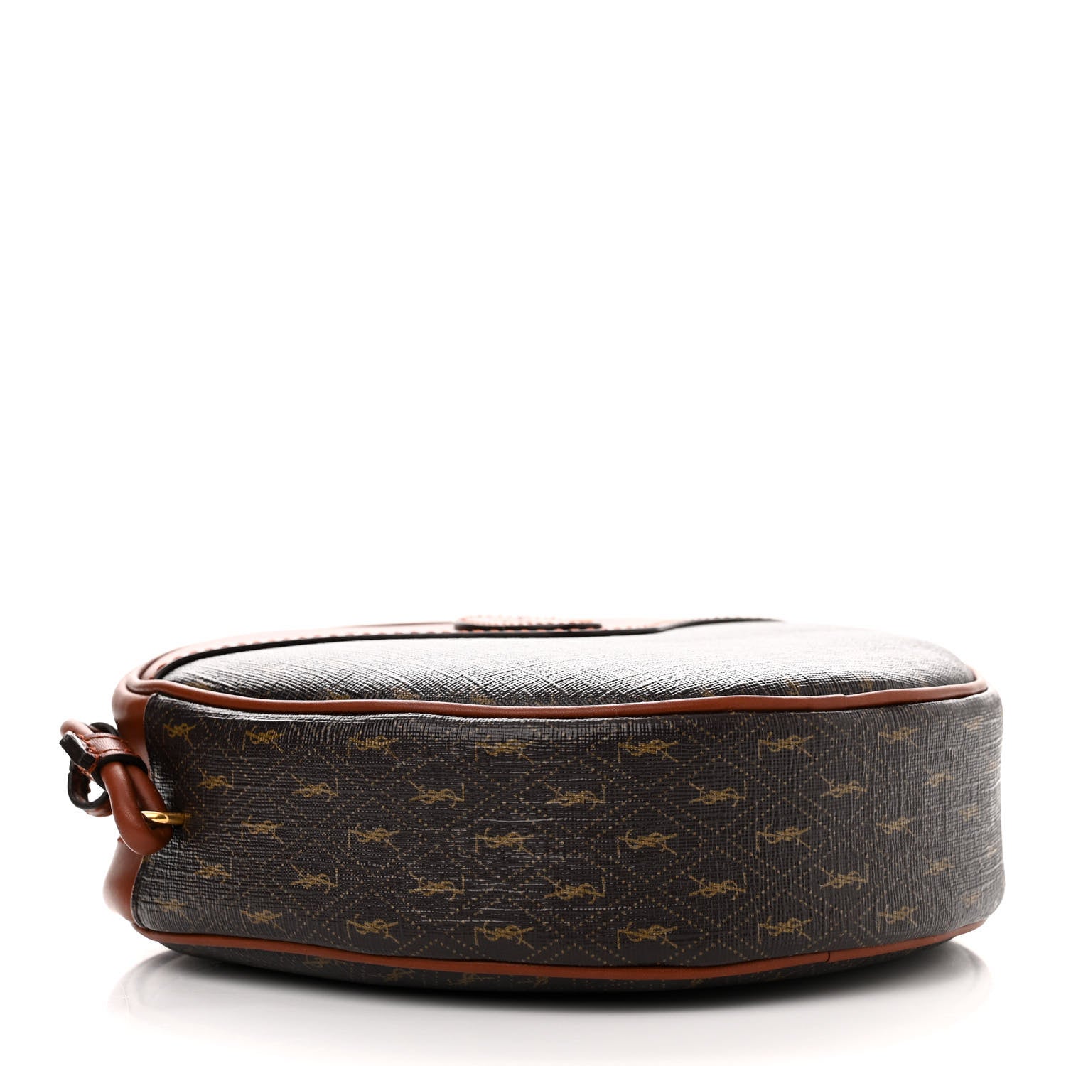 Saint Laurent Canvas Smooth Calfskin Le Monogramme Coeur Crossbody Chestnut 4 of 9