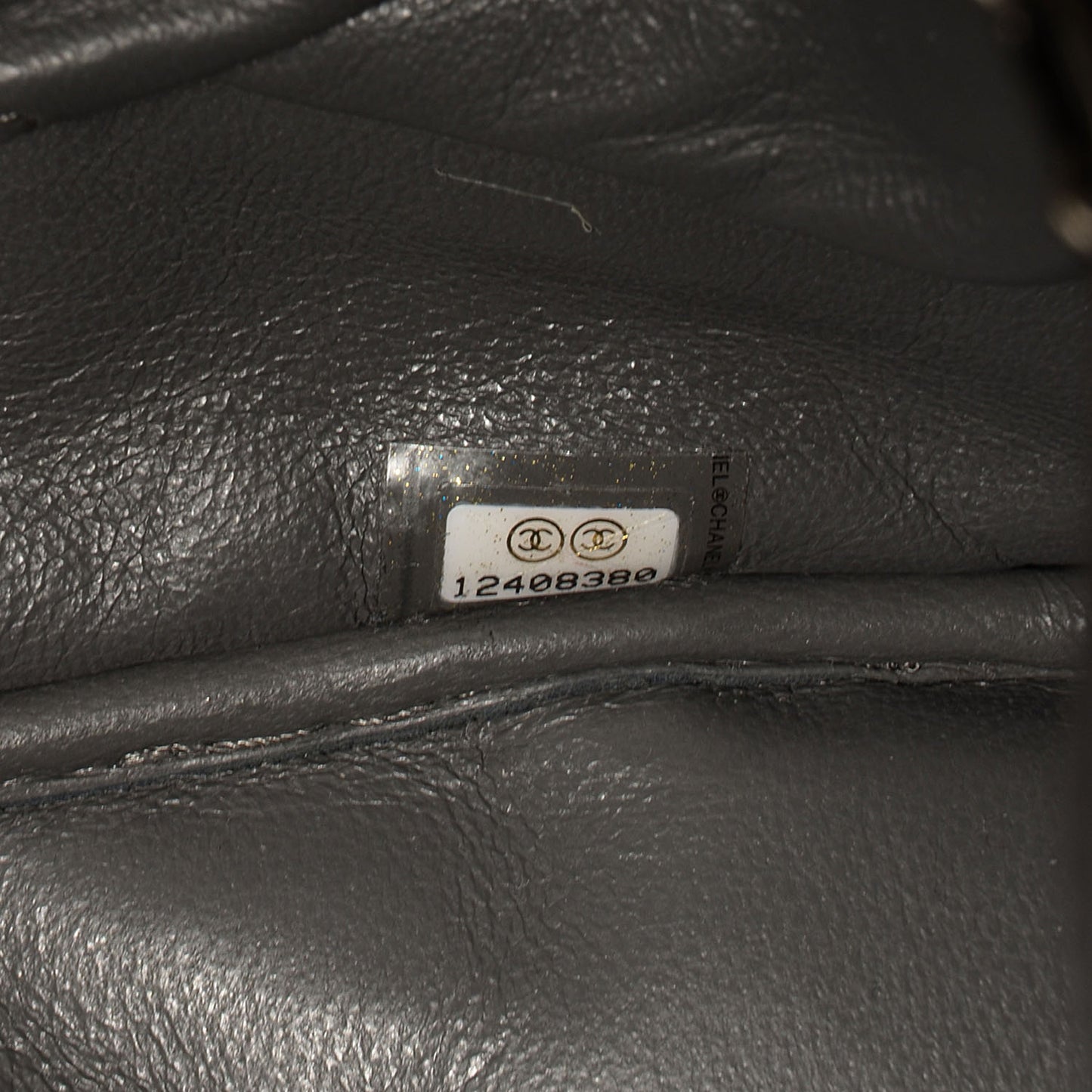 Aged Calfskin Quilted Large Reissue Camera Case Grey