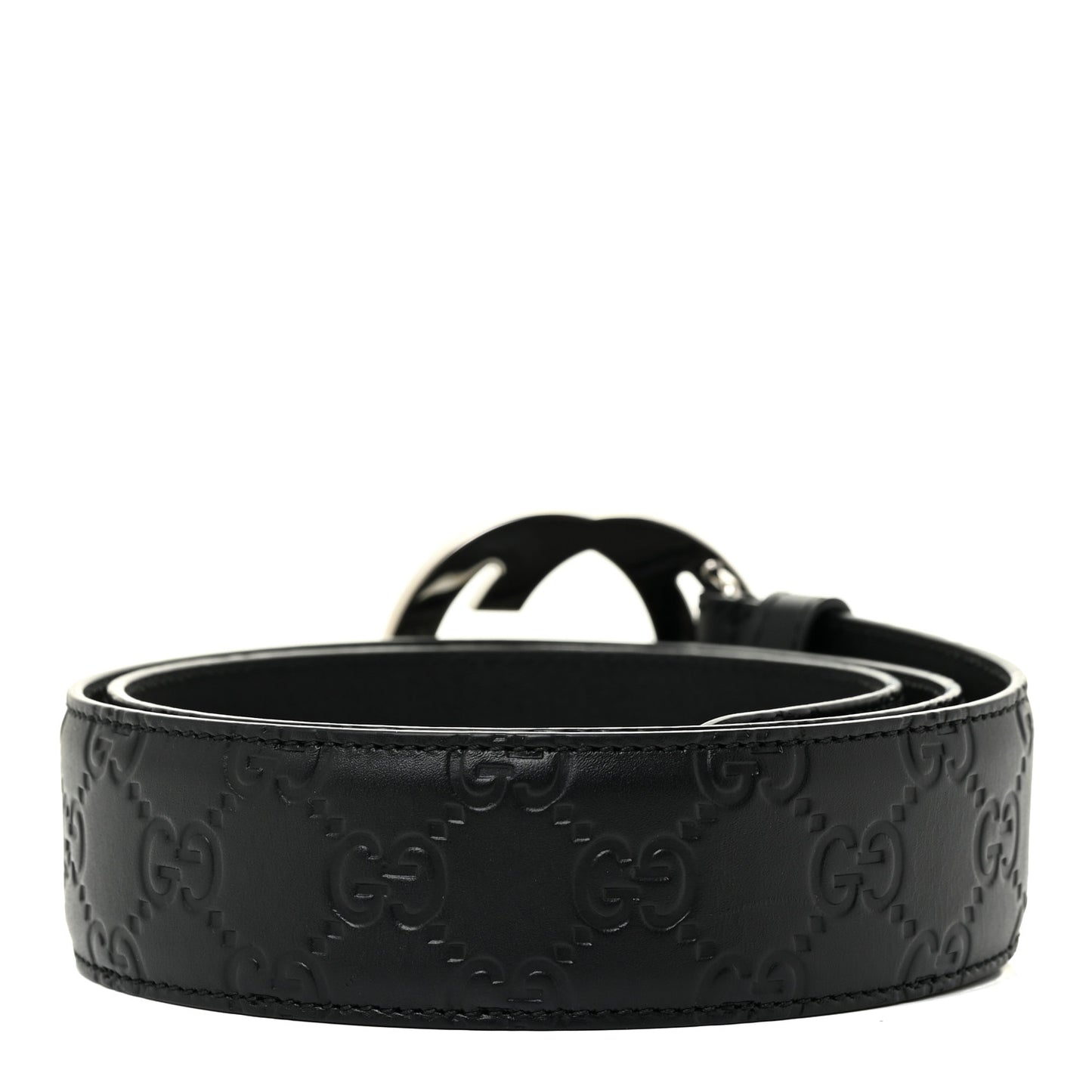 Guccissima Signature Interlocking G 40mm Belt 85 34 Black