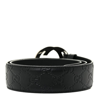 Gucci Guccissima Signature Interlocking G 40mm Belt 85 34 Black 2 of 6