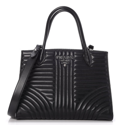 Prada Soft Calfskin Diagramme Handbag Nero Black 1 of 8