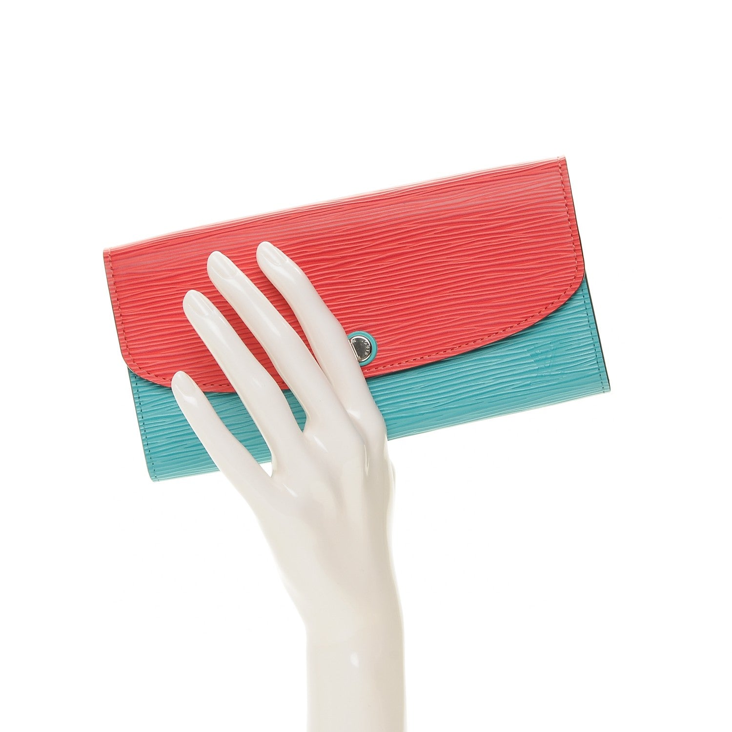 Louis Vuitton Epi Emilie Wallet Turquoise Grenade 2 of 5