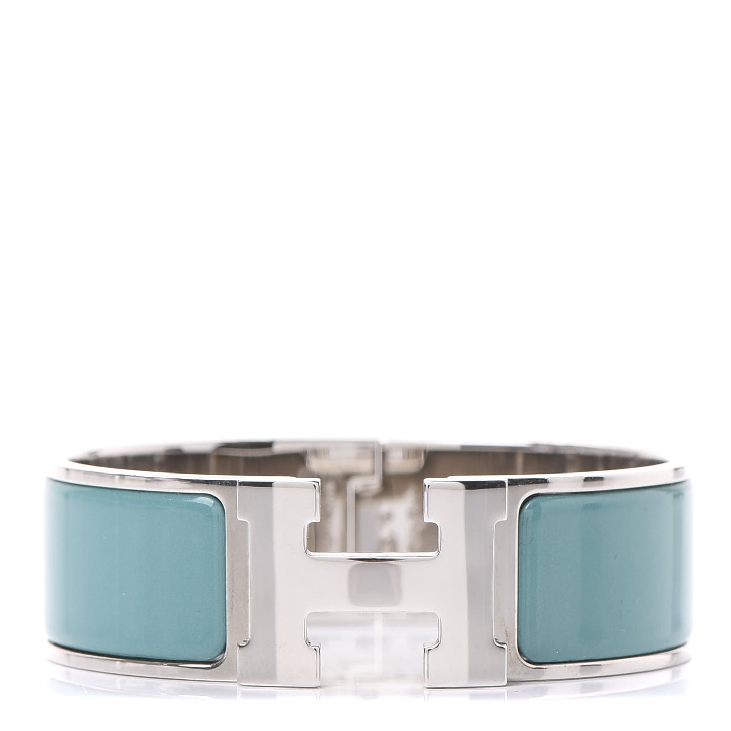 Enamel Wide Clic Clac H Bracelet GM Vert Bleuete