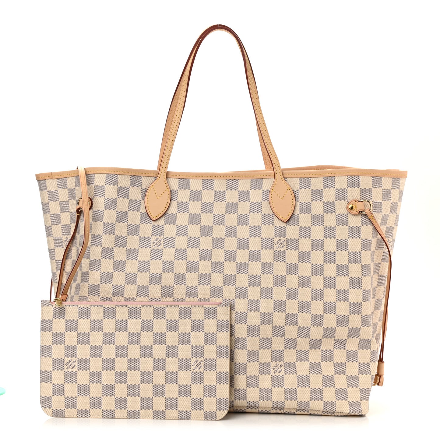 Damier Azur Neo Neverfull GM Rose Ballerine