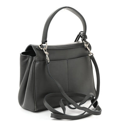 Balenciaga Natural Smooth Calfskin Mini Rodeo Top Handle Handbag Grey 3 of 12