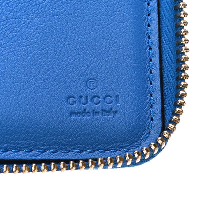 Gucci Vitello Eclipse Interlocking G Zip Around Card Case Wallet Bright Splash Carrot Orange 6 of 10